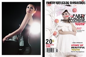 时尚杂志封面PSD素材下载